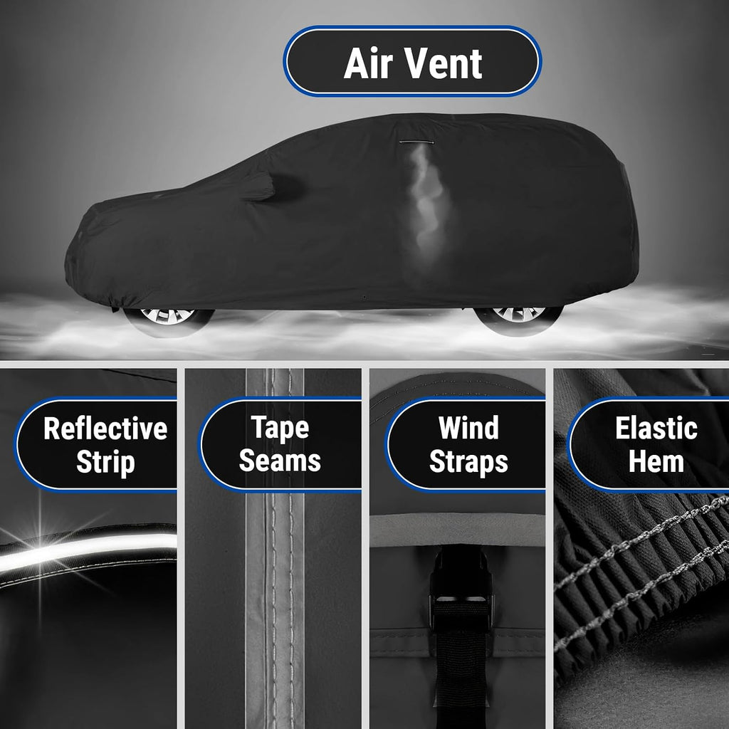 icarcover car cover waterproof all weather for 1946-60 showing dimensions