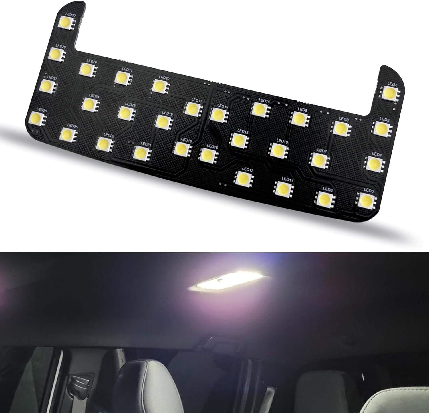 Interior Dome Lighting Upgraded Accessory,Reading light, High-brightness Pure White LED Light,Fit for Toyota Tacoma,4Runner,Rav4,Camry,Corolla,Sienna,Highlander,Prius,FJ Cruiser