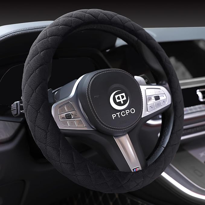 Soft Car Steering Wheel Cover for Sedan, Warm Luxury Velvet, Anti Slip - Image 3