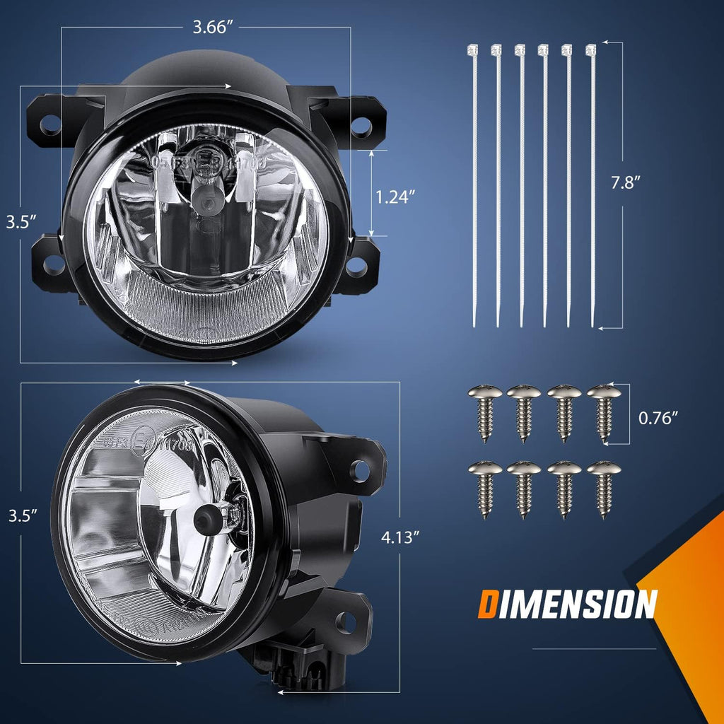 nilight fog lights assembly compatible with 2013-2015 honda, package contents