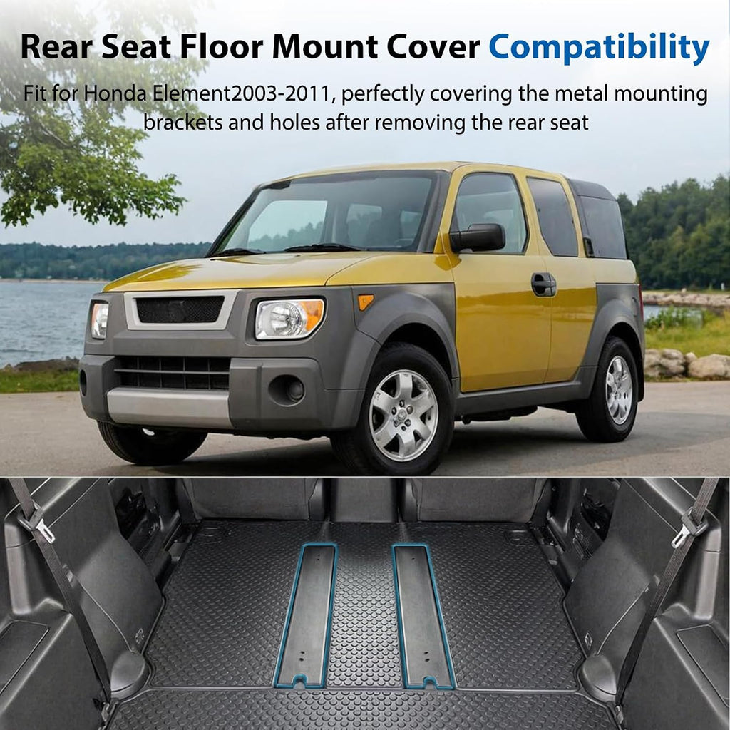 Rear Floor Plates Filler Plate, Rear Seat Floor Plate Tie Down Cover Fit for Honda Element 2003-2011