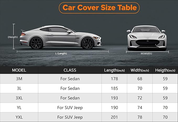 Kayme Heavy Duty SUV Car Cover Waterproof All Weather, Full Exterior Covers Sun - Image 4