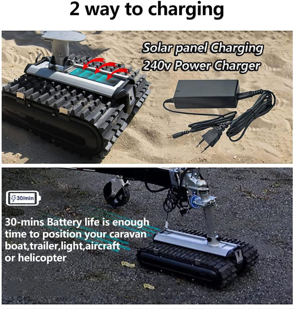 Trailer Mover, 450kg Load Capacity Electric Trailer Dolly, Motorised Camper Trolley Kit, Camper RV Caravan Boat Trailer Jack for All Terrain (B)