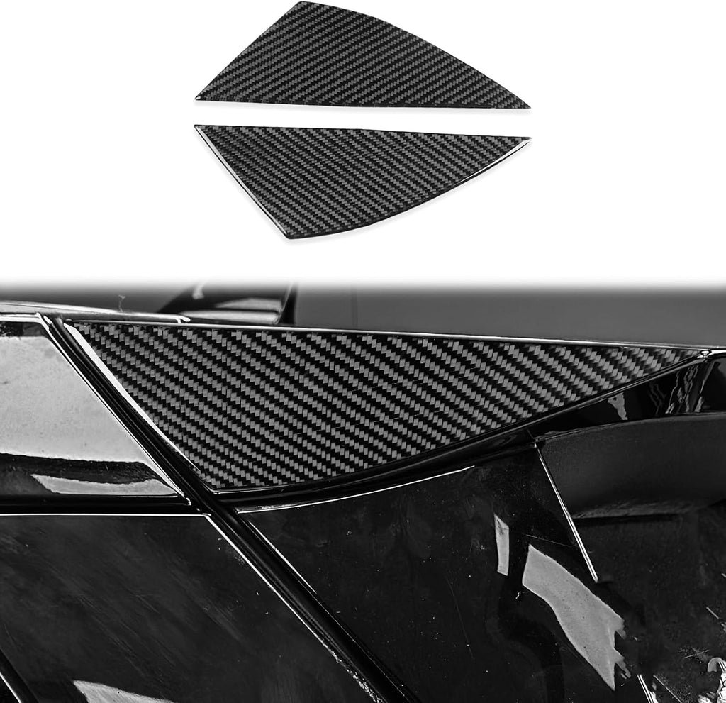 Premium Real Carbon Fiber Compatible with Ford Explorer 2020-2024 2021 2022 2023 Accessories Car Rear Spoiler Tail Wing Trim Panel Cover Exterior Trim Sticker Decal Black 2PCS