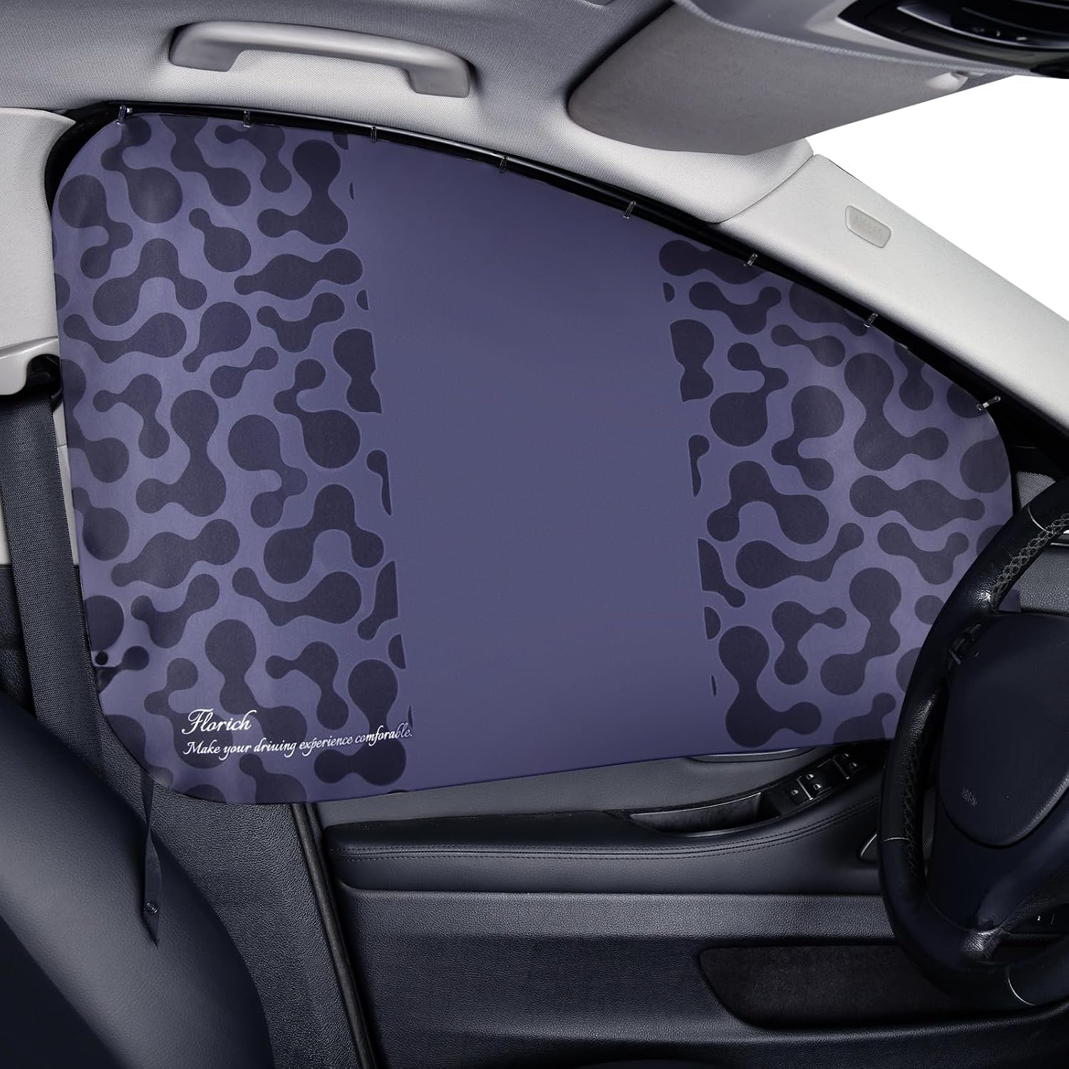 FLORICH Car Window Shades 1 Pack Car Window Shade for Baby, Embedded Track Car Sun Shade Block Light, Protect Privacy for Family, Universal Fit for Most Cars