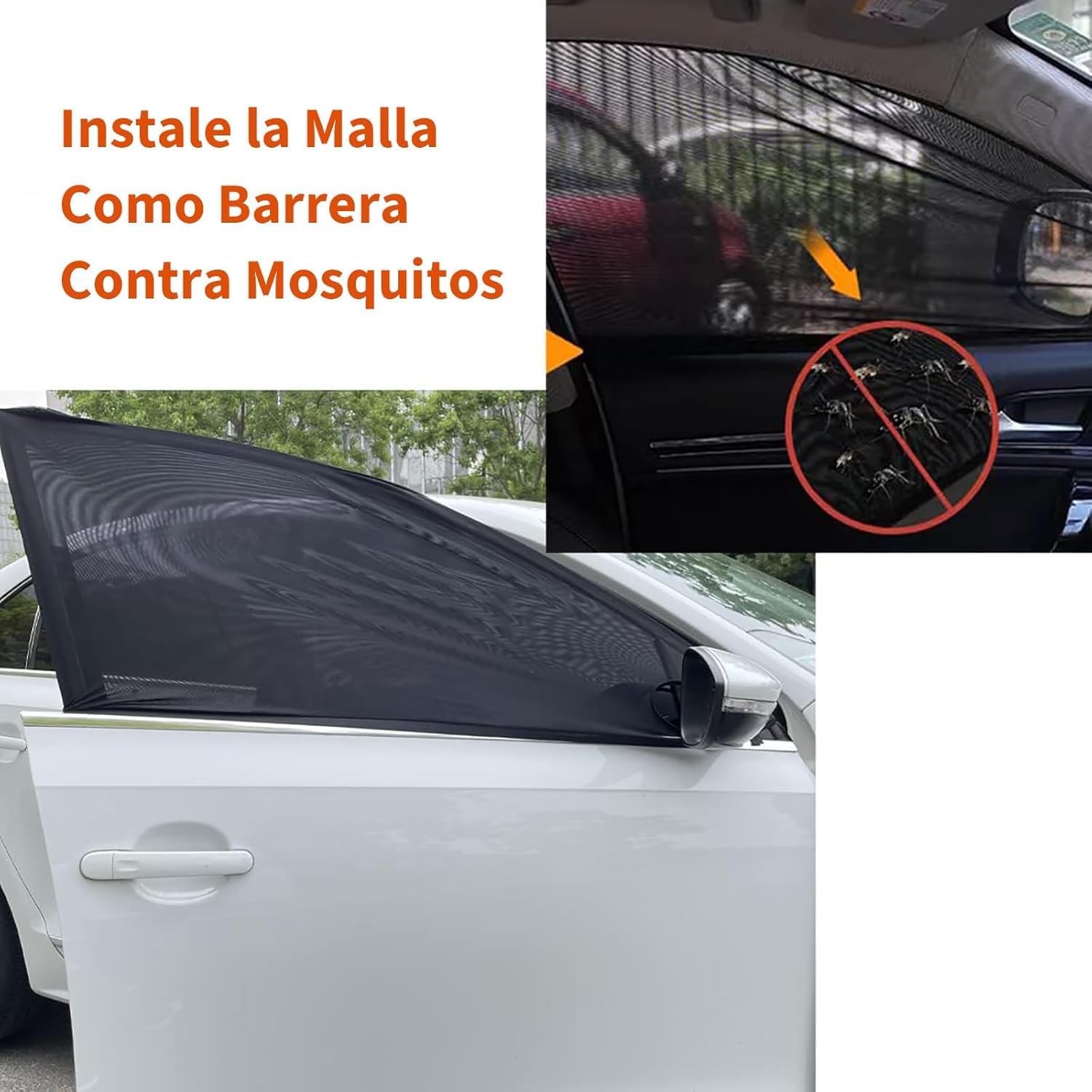 4 Pcs Car Window Shades for Chevy Sonic 2012-2022 Spark 2011-2022, Breathable Mesh Side Sun Stretch Screens for Camping, Heat Block UV Protection, Block Sun Glare