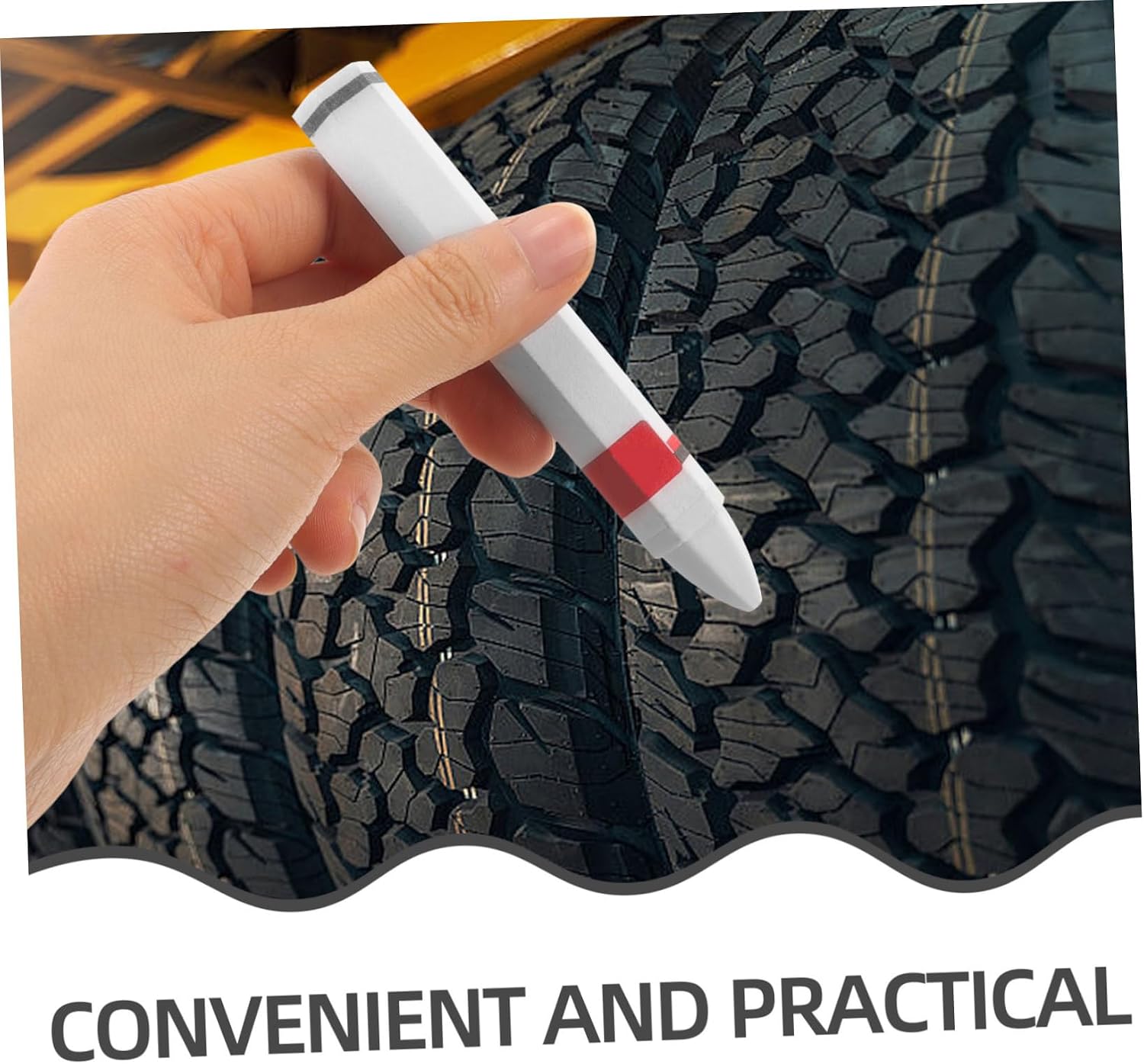 2pcs Wax Marker Pens for Tire Repair Car Tire Marking Pens Fine Tip for Precise Marking for Cars Motorcycles Bicycles High Visibility White