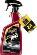 Meguiar's Quik Wax, Spray Wax for Car Detailing that Creates a Deep Shiny Look, Can Be Applied to Wet or Dried Paint and In Direct Sunlight, Moisture Rolls Off Waxed Paint, 24 Oz