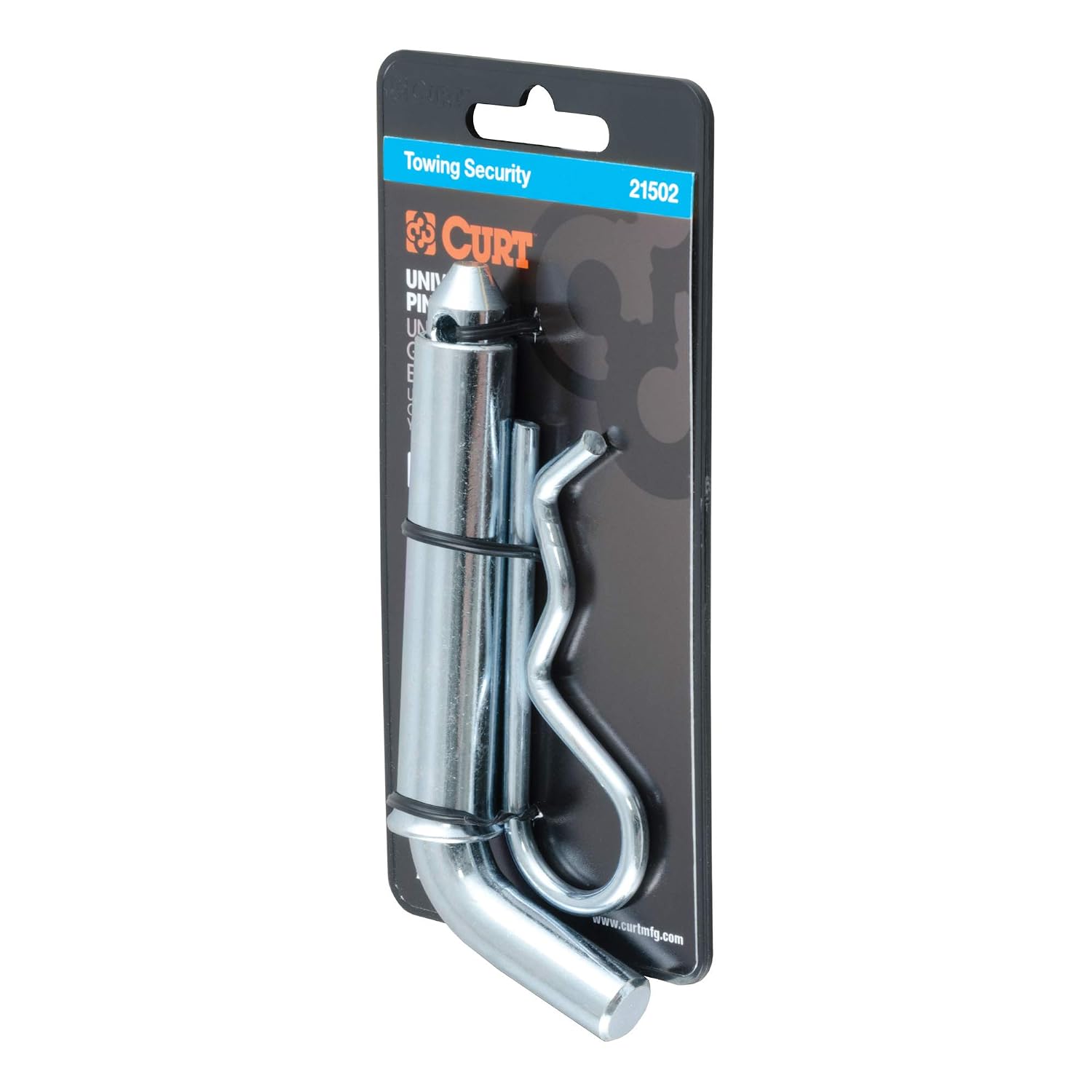 CURT 21502 Trailer Hitch Pin & Clip, 1/2-Inch Diameter with 5/8-Inch Adapter, Fits 1-1/4 or 2-Inch Receiver