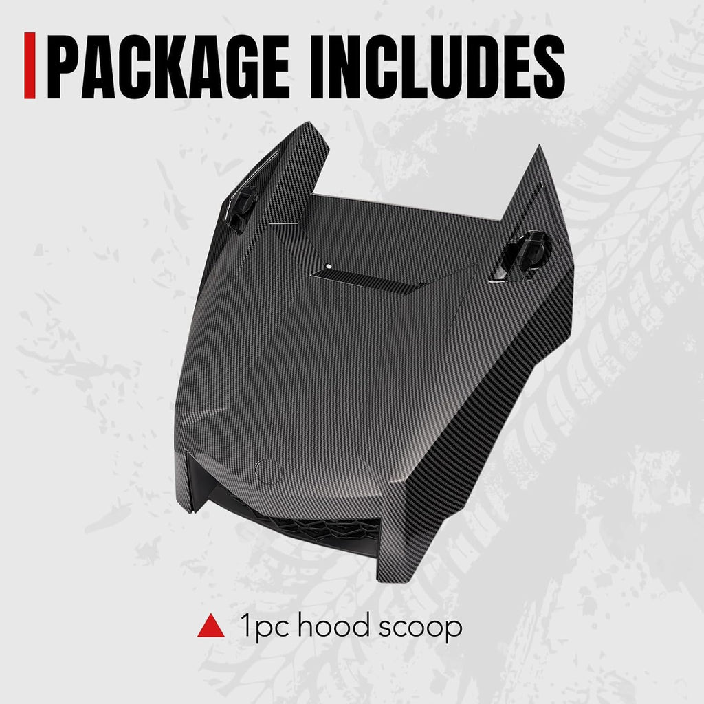 A & UTV PRO Carbon Fiber Turbo Hood Scoop for Polaris RZR XP 1000/ XP 4 1000/ TURBO XP 4 / TURBO S 2019-2023, Air Intake Kit Accessories, Replace OEM # 5454429-632,1PC