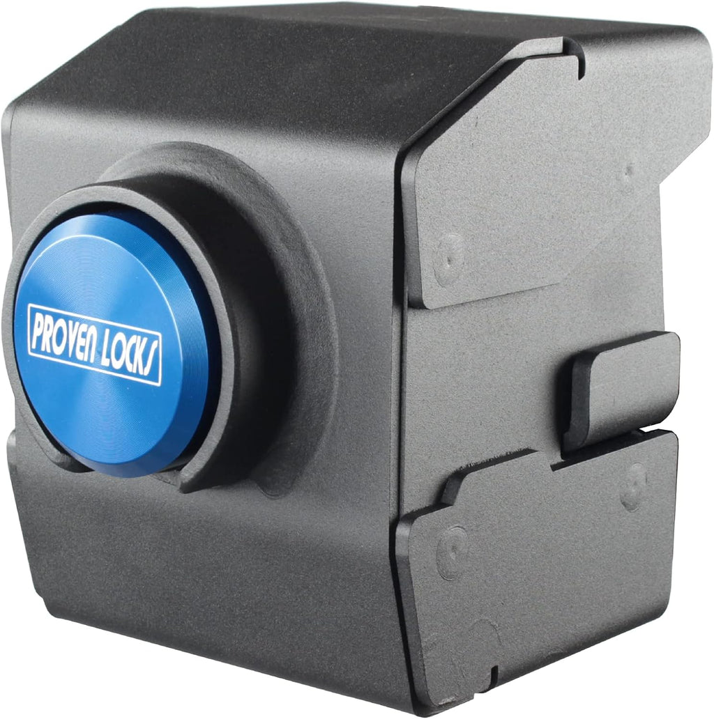 Proven Industries Model 2516-J Trailer Lock, Fits 2 5/16-Inch Jayco Couplers, Secures Safety Chains, Made in The USA, (Blue)