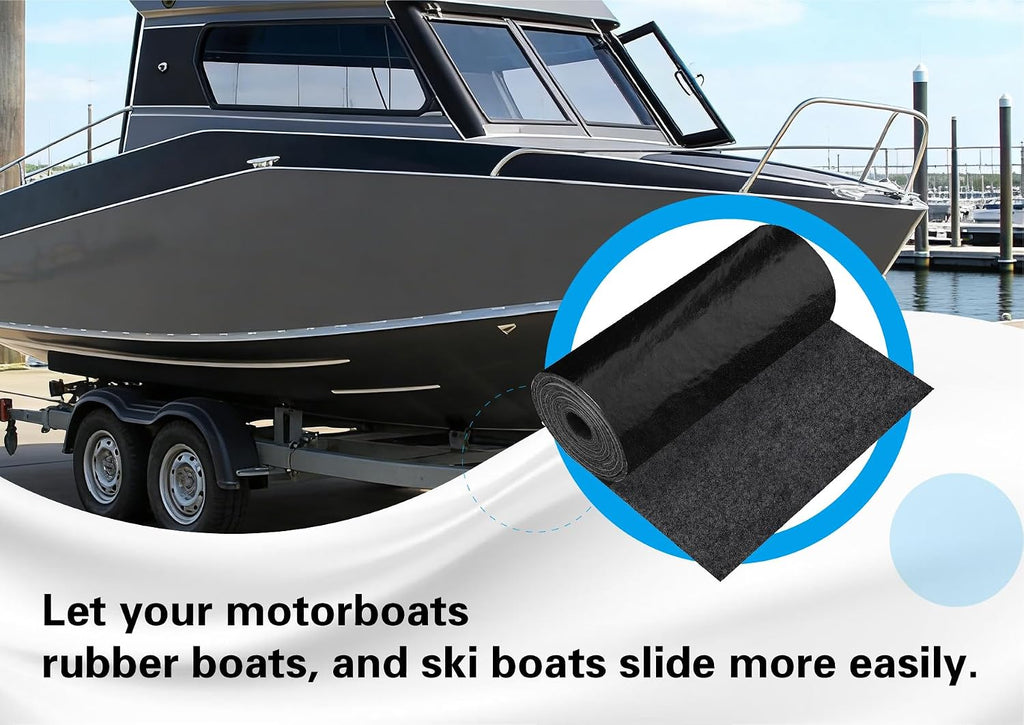 Boat Trailer Bunk Carpet 12 Inch x13Ft, Waterproof Marine Mat, Non-Slip Dirt Resistant for Boat Trailers, Docks, Ramps Ideal for Boat Owners and Marine Enthusiasts