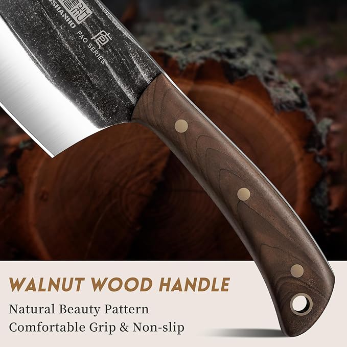 Butcher Knife Set, 3-Piece High Carbon Steel Serbian Chef Knife Set of Heavy - Image 4