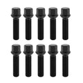 M14x1.5mm Ball Seat Wheel Lug Bolt for Volkswagen 19mm Hex 50mm Shank Length Sturdy | Extended Bolts Black 10 Pcs