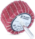 bha 2"x1"x1/4" mounted interleaf flap wheels, red (medium), main product view