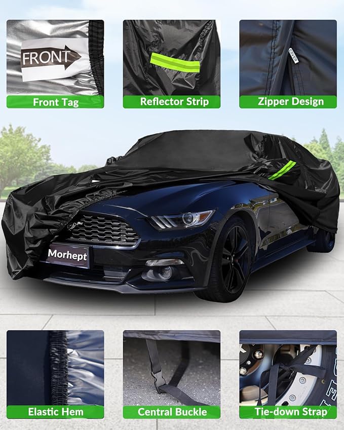 Car Cover Custom Fit for Ford Mustang 2005-2025, Waterproof All Weather GT - Image 5