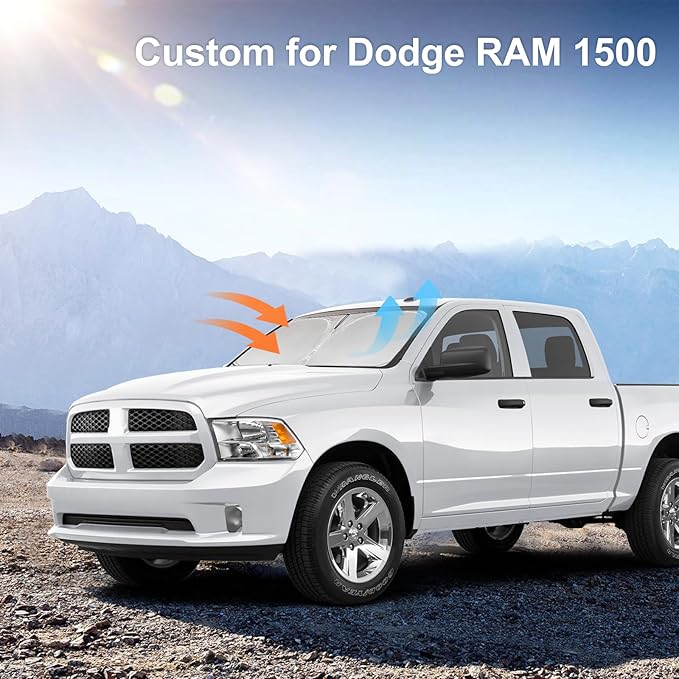 for Dodge RAM 1500 Sun Shade Sunshade Windshield Cover - Image 2