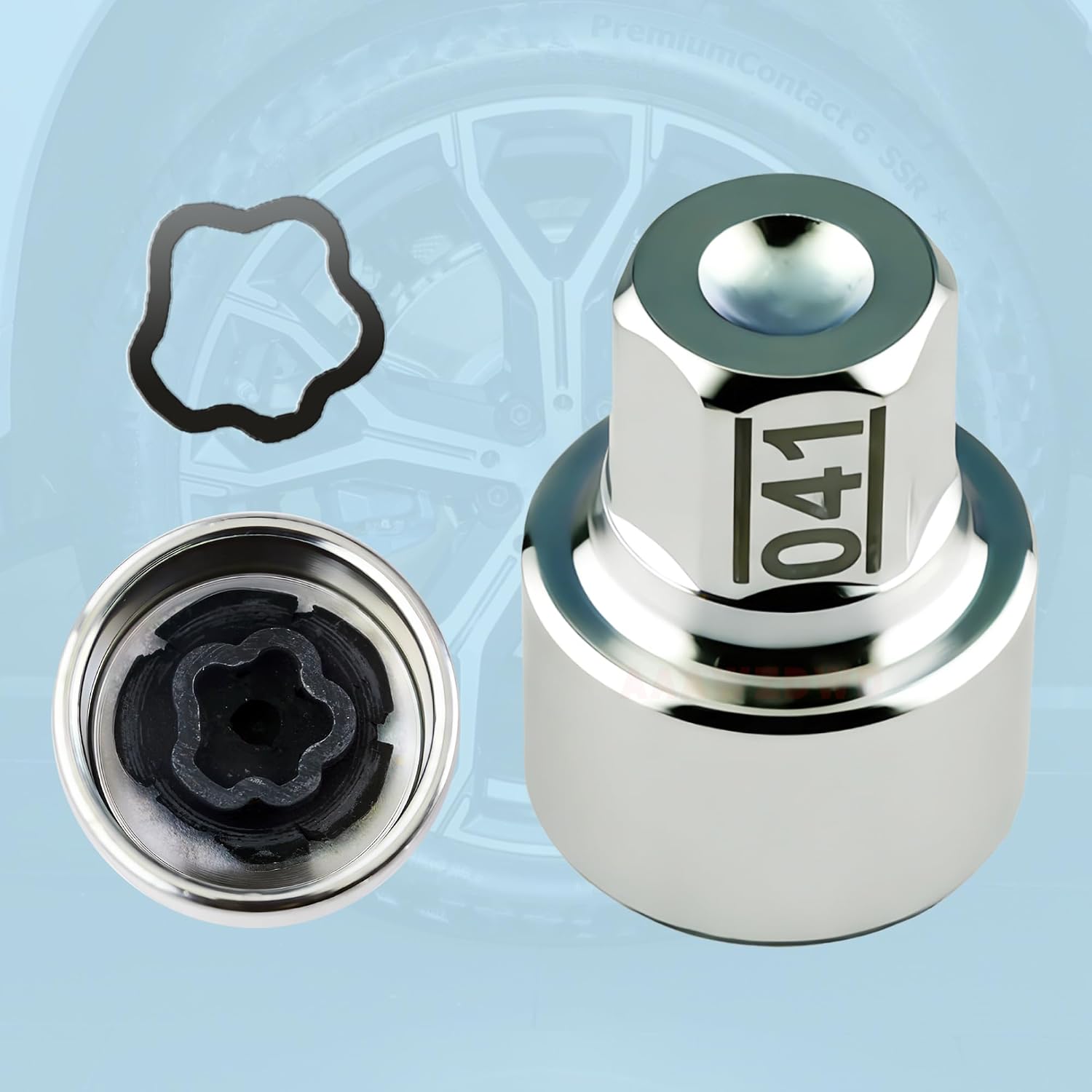 #041 Compatible with BMW 1 3 5 7 8 X2 X3 X5 X6 Wheel Lock Key Tire Lug Key | 041 Wheel Locking Nut Key Replacement