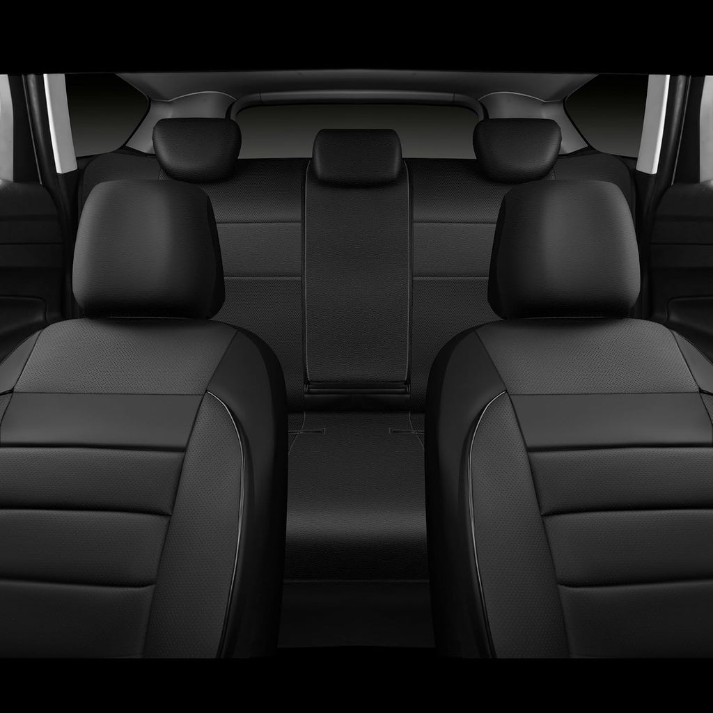 car pass leather seat covers full set universal showing dimensions