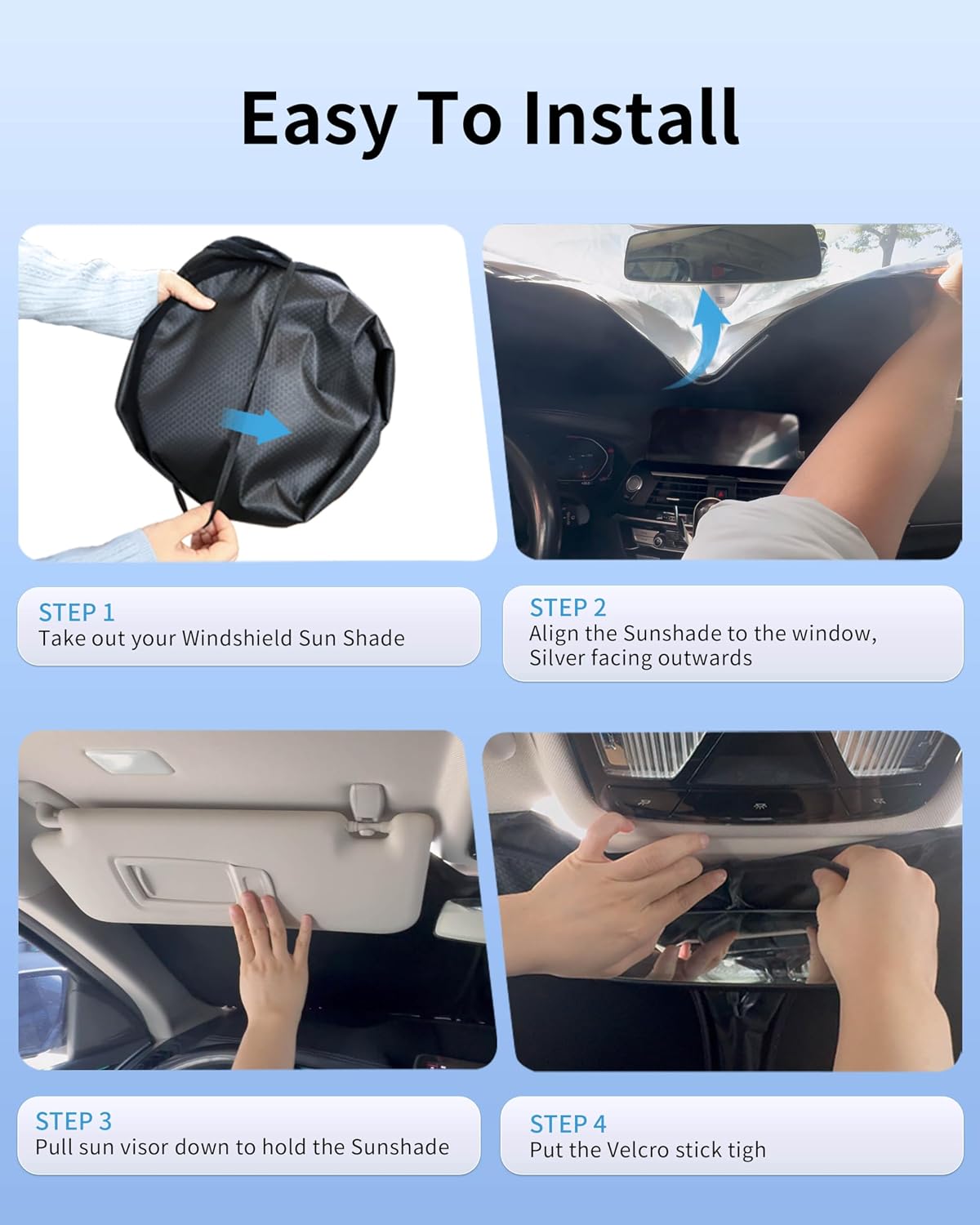 GX400 GX460 GX470 Customized Windshield Sun Shade for 2002-2023 2024 GX460 Front Window Sunshade Visor Protector Foldable Blocks UV Rays Keep Car Cooler Accessories