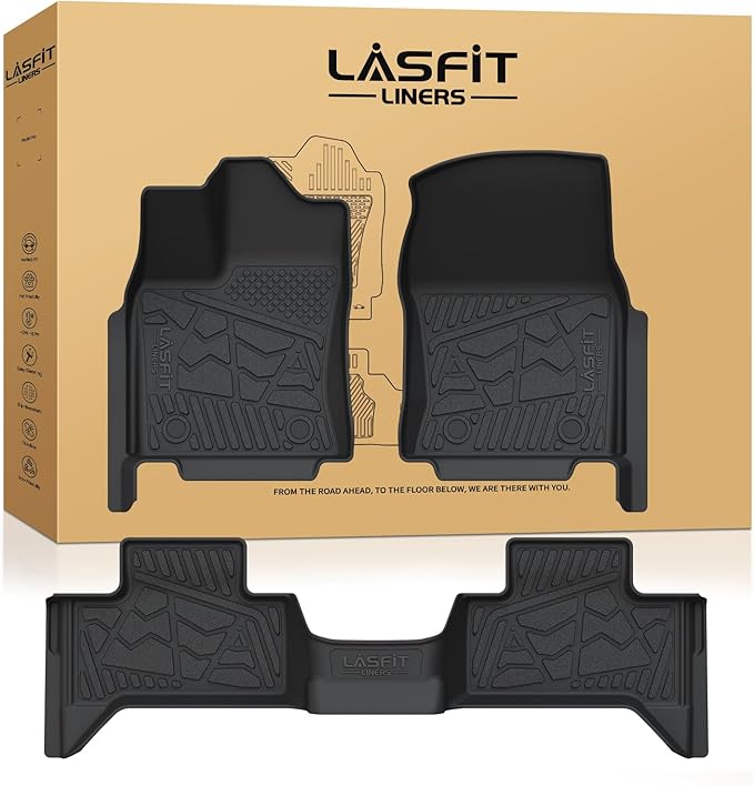 LASFIT Floor Mats for Toyota Tundra 2022-2025 Double Cab, Custom Fit All by LASFIT