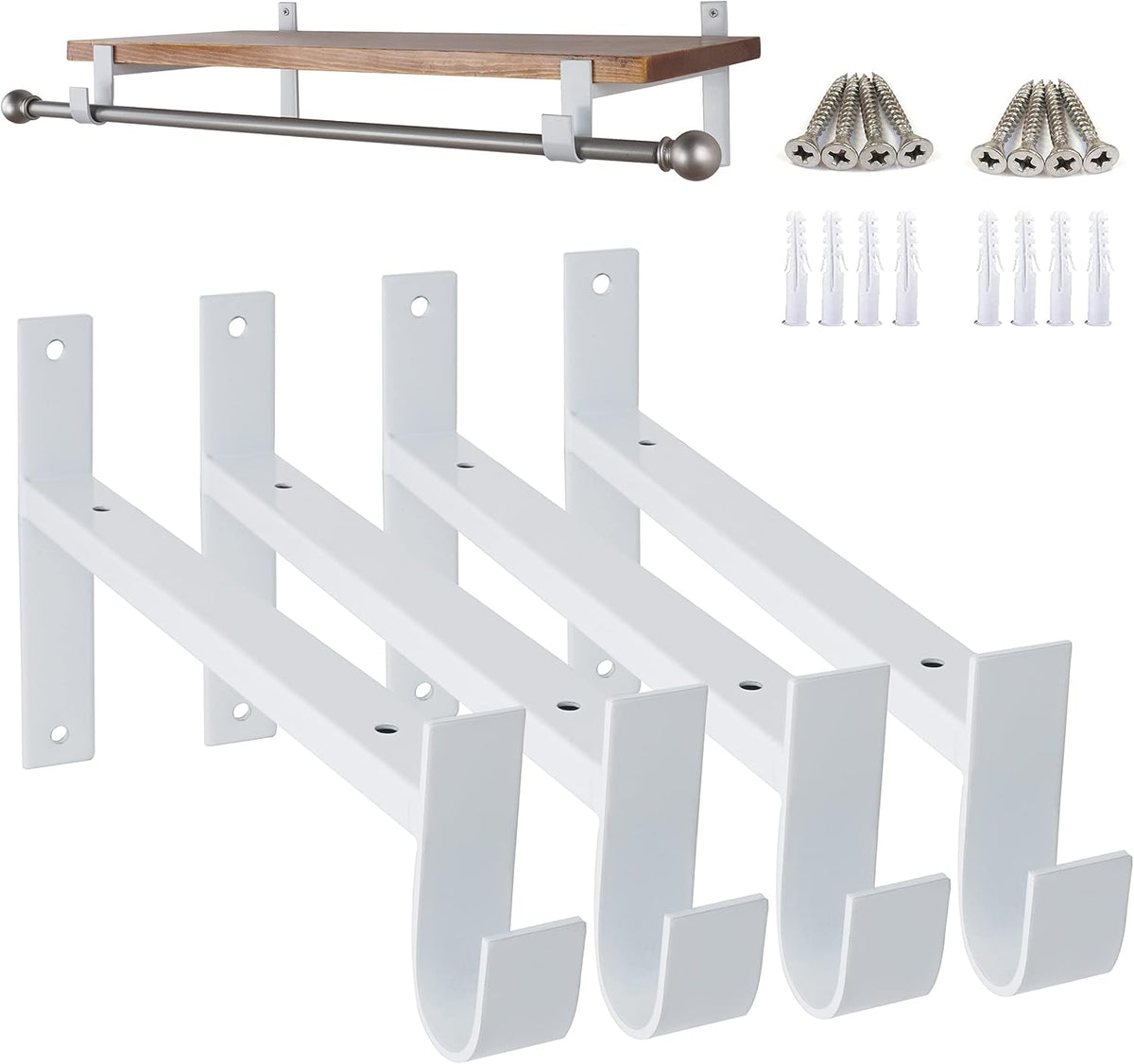 addgrace closet rod bracket heavy duty shelf brackets, main product view