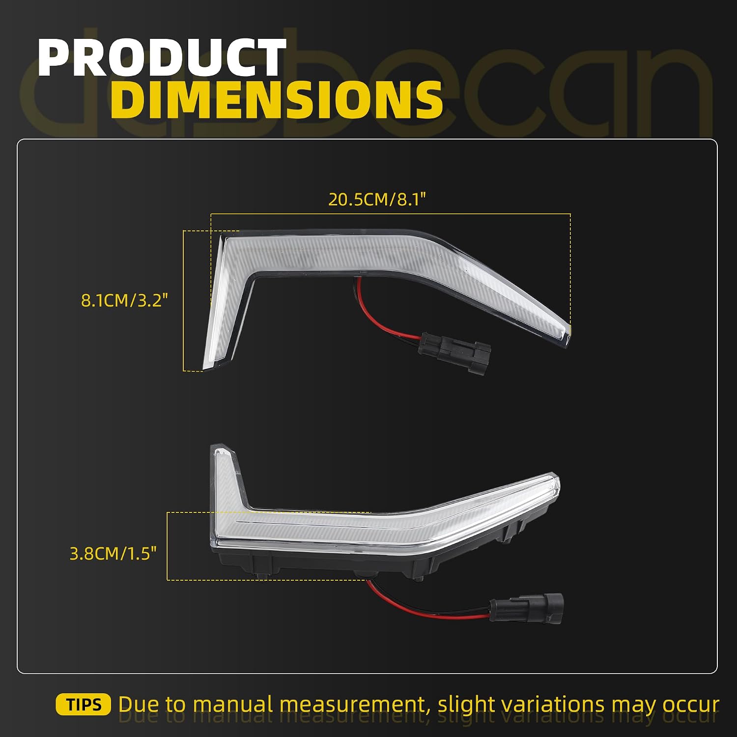 Dasbecan Front DRL LED Daytime Running Lights Compatible with 2020-2022 Kawasaki Teryx KRX 1000