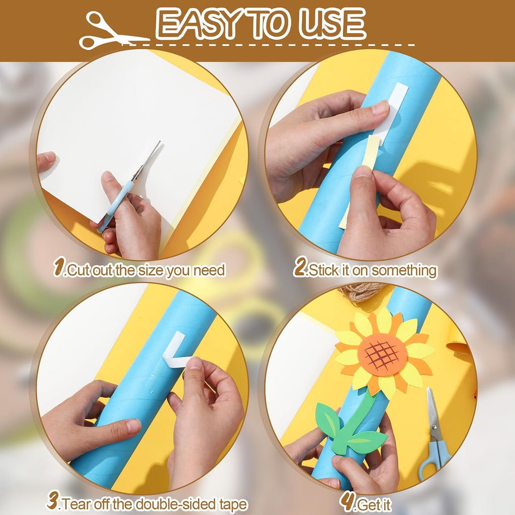 yeaqee 100 pcs a4 size double sided adhesive, side view