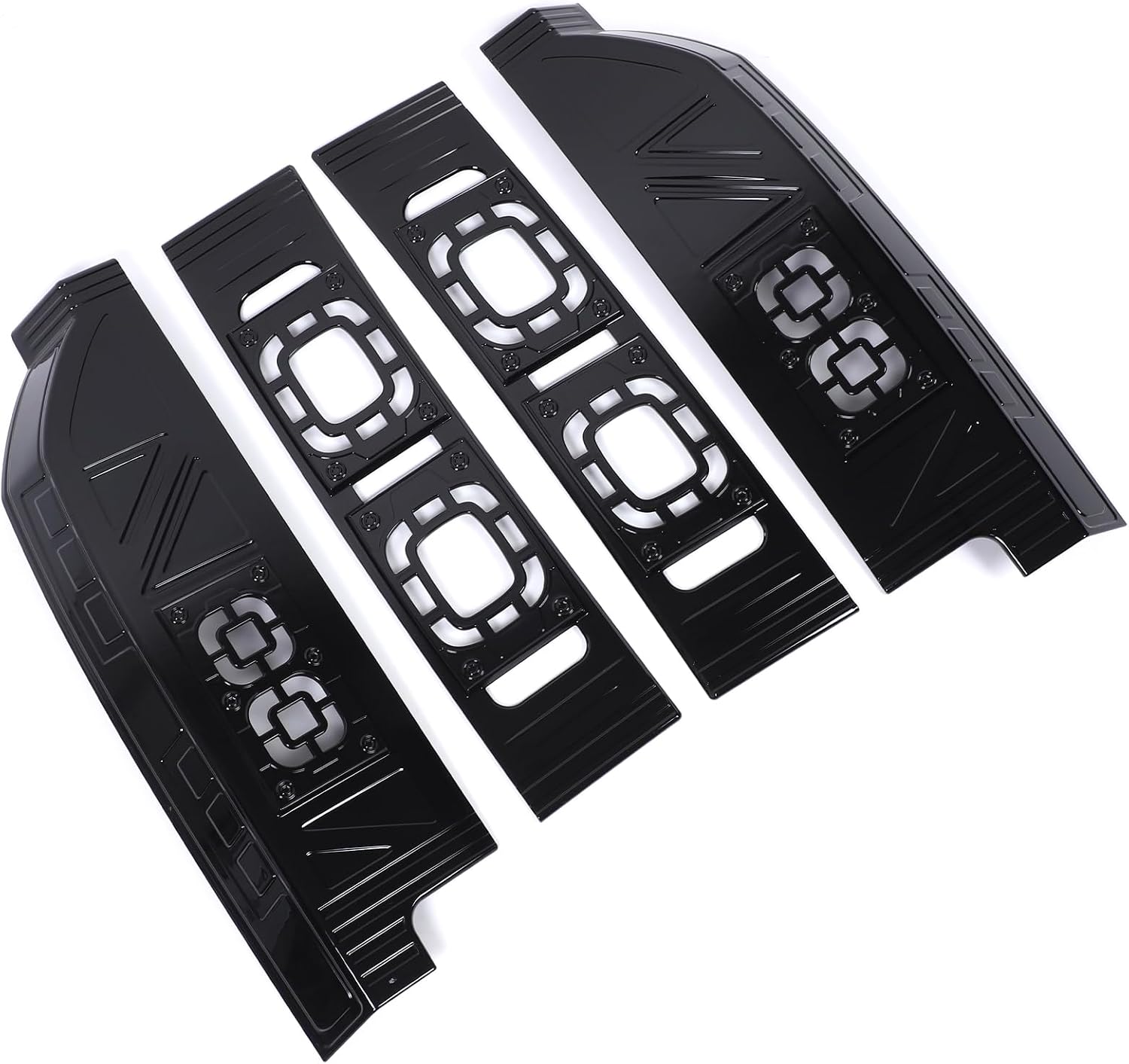 4PCS Tail Light Cover Kit Compatible with Land Rover Defender 90 110 130 2020-2025 ABS Tail Light Guards Protection Covers Armor Trim Exterior Accessories