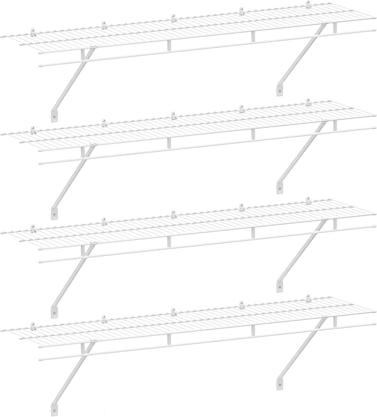haushof 4 pack closet shelves wall mounted, 4, main product view