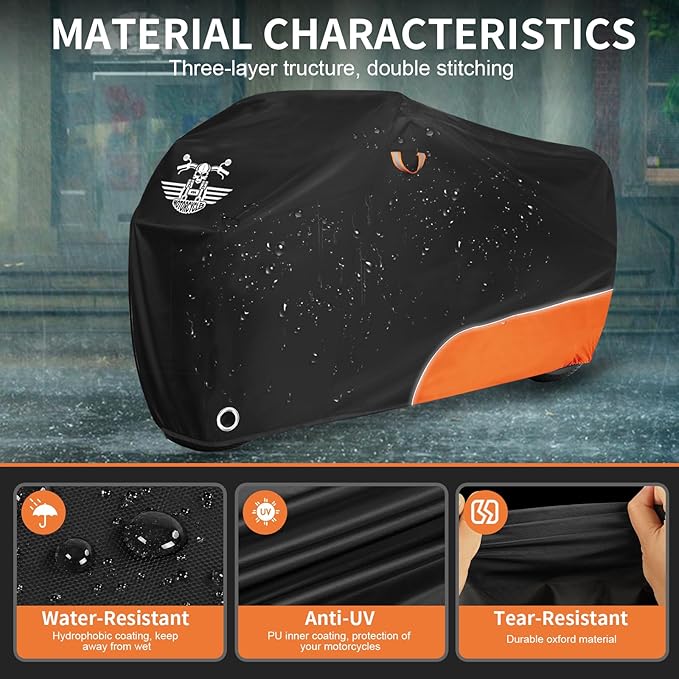 Motorcycle Cover Waterproof Outdoor Storage - Image 4