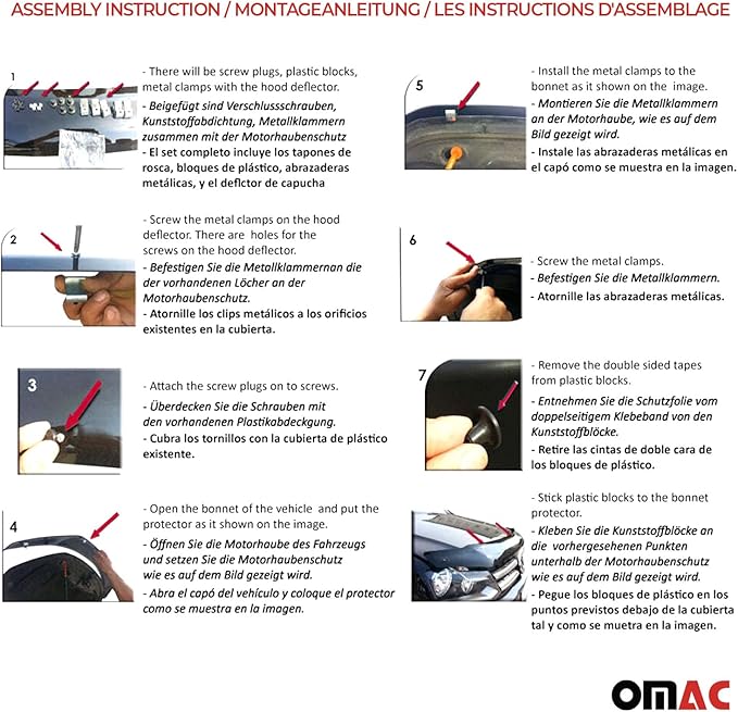 OMAC Front Bug Shield Hood Deflector Guard - Image 9