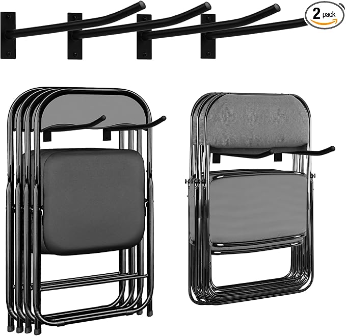 Garage Storage Mechanism Wall Mounted, Folding chair storage rack, Garden Tool by Unknown