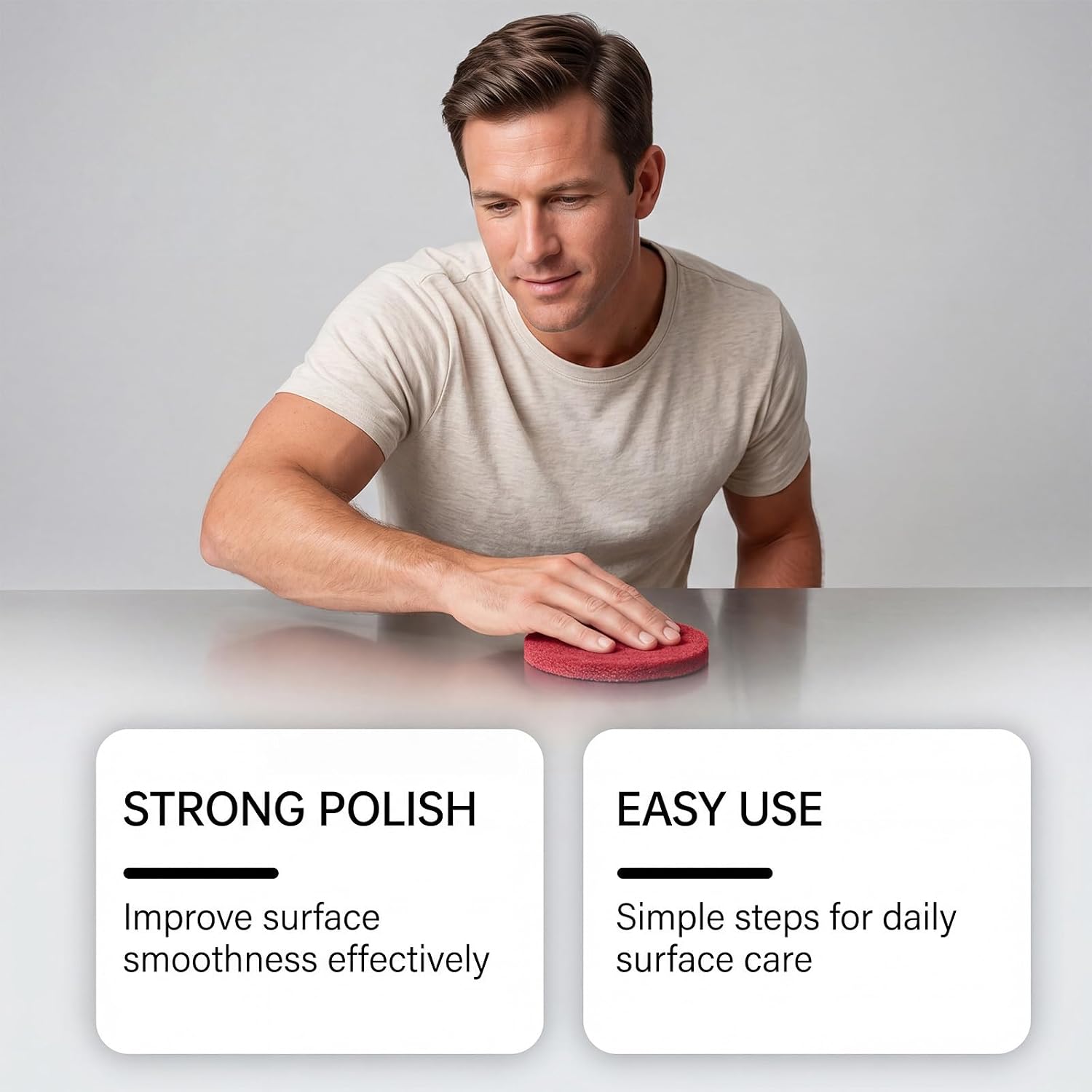 Surface Restoration Polish with Pad, Multi-Surface Scratch Remover, Polishing & Surface Protection (2 Pcs)