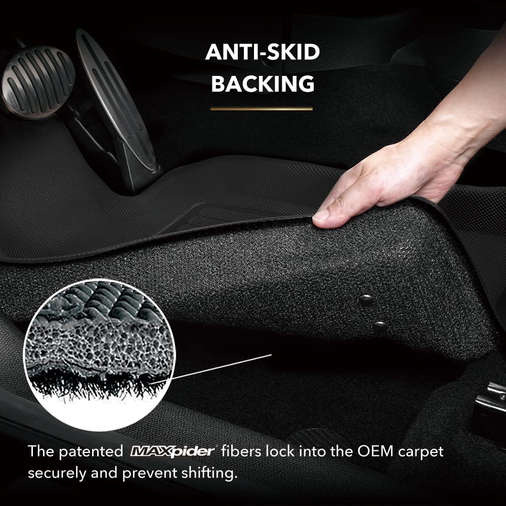 3D MAXpider Custom Fit Kagu Floor Mat (Black) Compatible with Ford Expedition 2025-2026 (w/Bucket Seats) - Scond Row