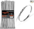 Metal Zip Ties, 304 Stainless Steel, 300 LBS Heavy Duty Double Headed by JIANYANG