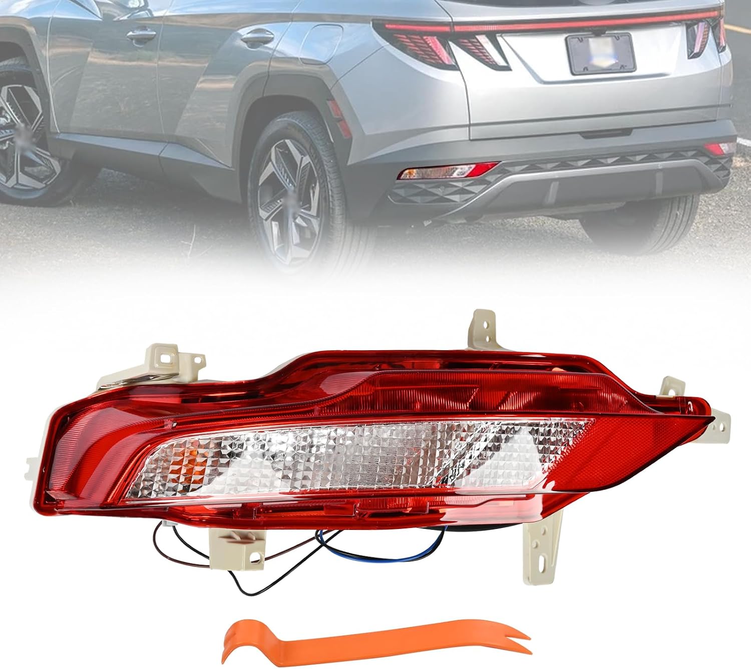 Back Up Tail Light Driver Side Compatible with Hyundai Tucson 2022 2023 2024 SE/SEL/Limited/Essential/Preffered/Hybrid Models, Back Up Turn Signal Light Replace 92405N9000, 92405-N9000
