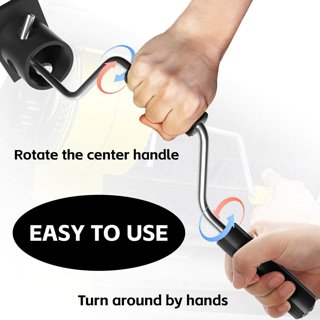 KJE Portable Strap Winder for Flatbed Truck Trailer, Winch Winder Roller Hand Tool for Winding Straps -1 Pack
