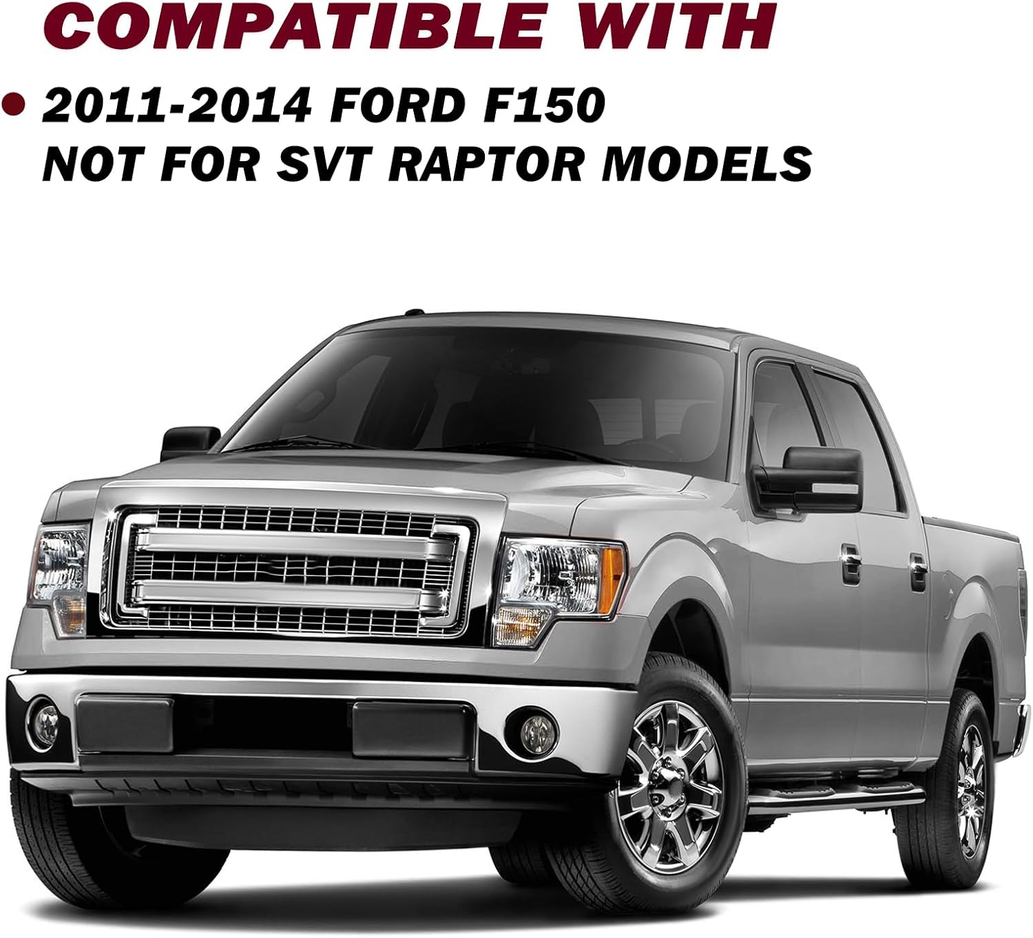JSBOYAT Halogen Headlight & Fog Light Assembly Set Bulbs Included for 2009 to 2014 Ford F150