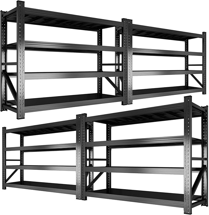 Metal Garage Shelving Heavy Duty, 4-Tier Adjustable Wire Storage Garage Shelves by Koestem