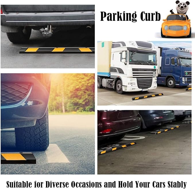 ERGOMASTER Parking Stopper for Garage, 72” Rubber Parking Block - Image 6