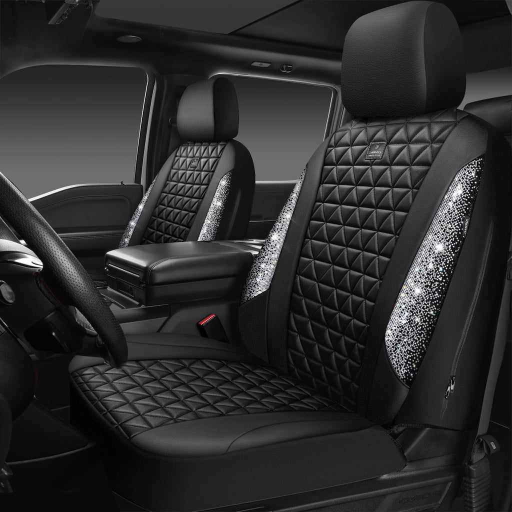 car pass bling diamond leather car seat covers, main product view