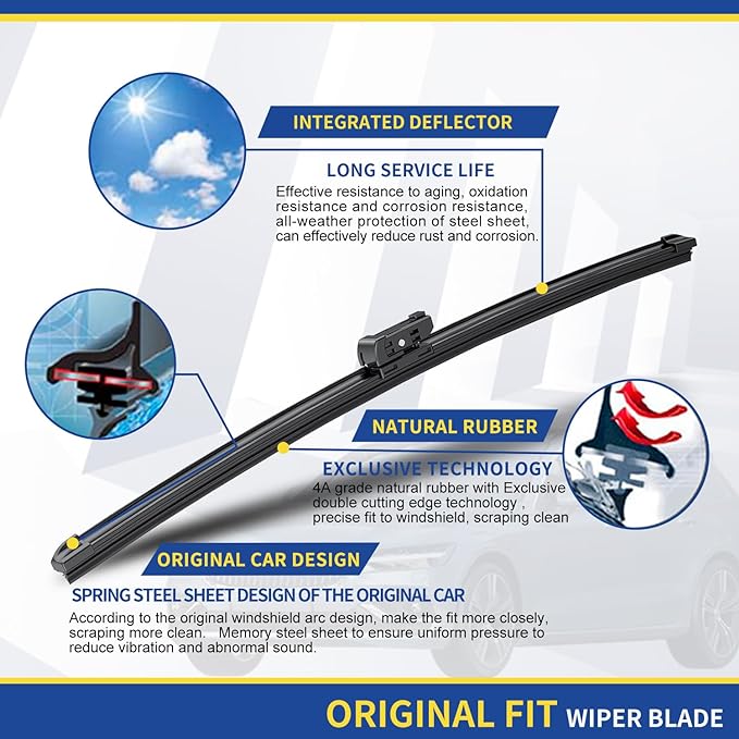 3 wipers Replacement For 2017 2018 2019 2020 2021 2022 2023 Mini Cooper - Image 4