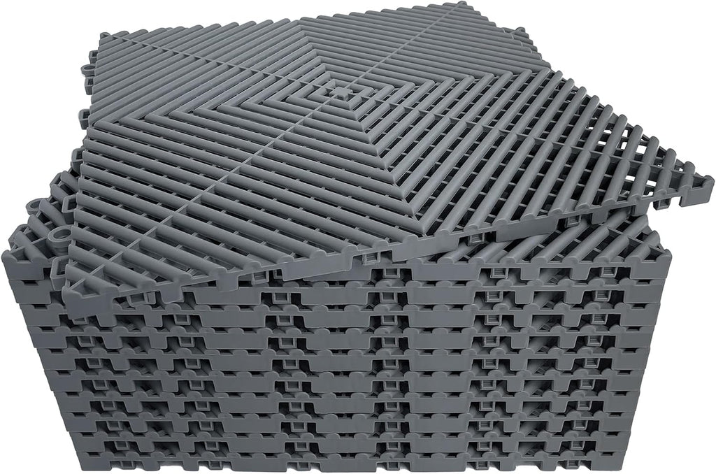 24 Pack 16"x16" Interlocking Garage Floor Tiles