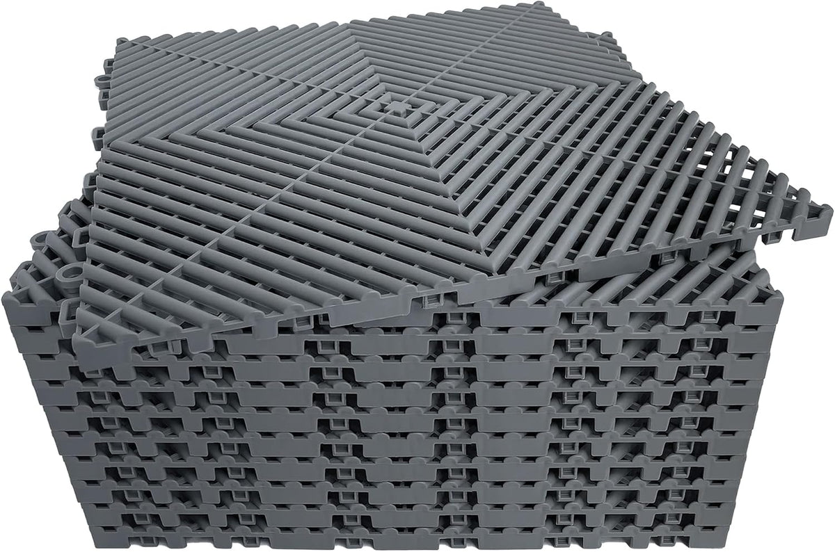 24 Pack 16"x16" Interlocking Garage Floor Tiles