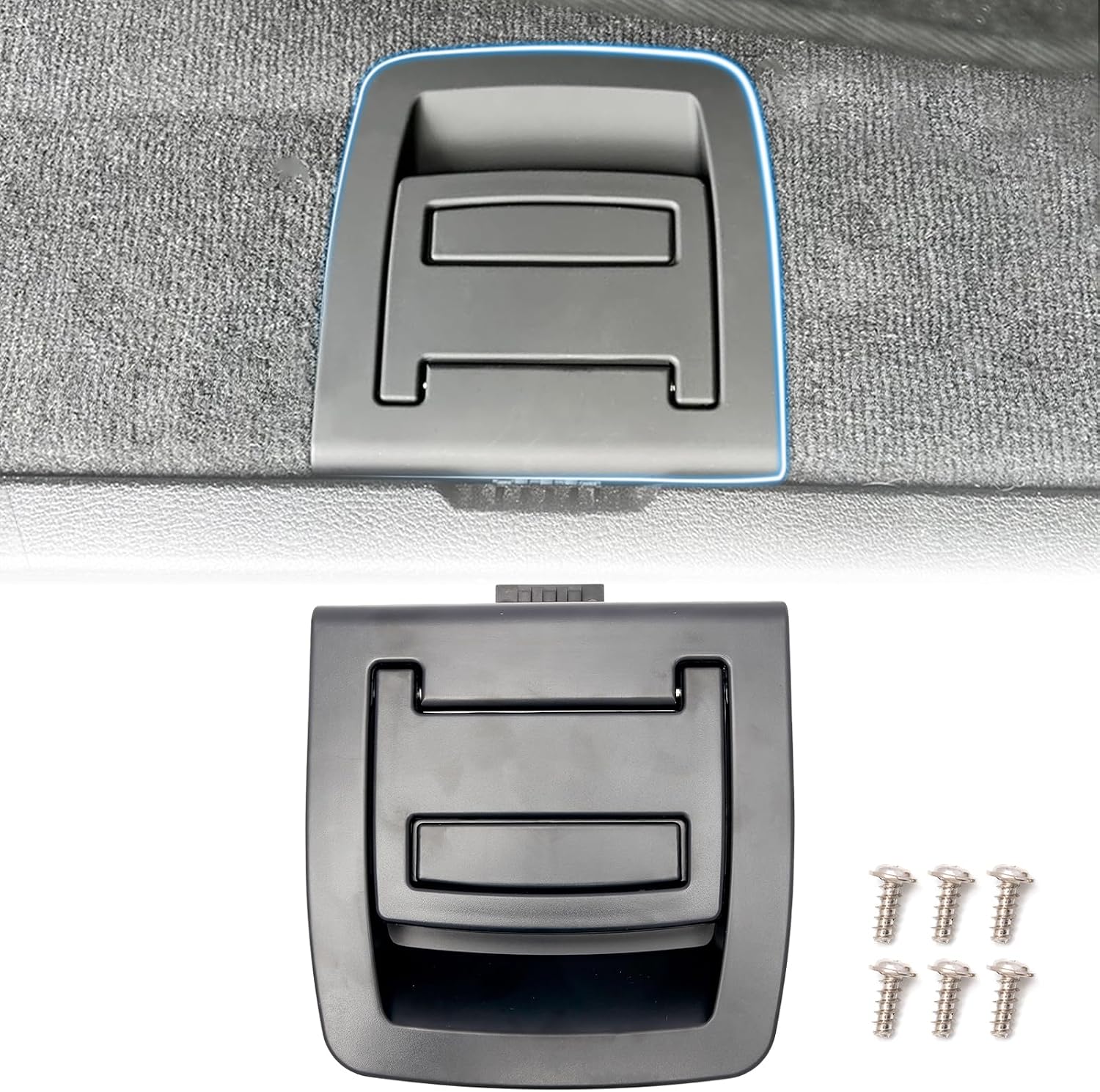 Rear Trunk Floor Mat Handle 51479120283 for BMW X5 E70/F15 (2006-2018), X6 E71/F16 (2007-2019) – Replacement Without Locking Function（Black）