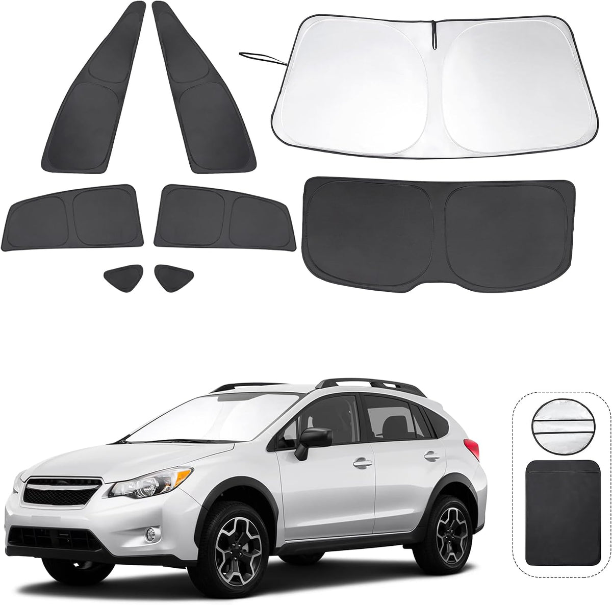 TINGLU Window Shades for Subaru Crosstrek 2013 2014 2015 2016 2017 Accessorie
