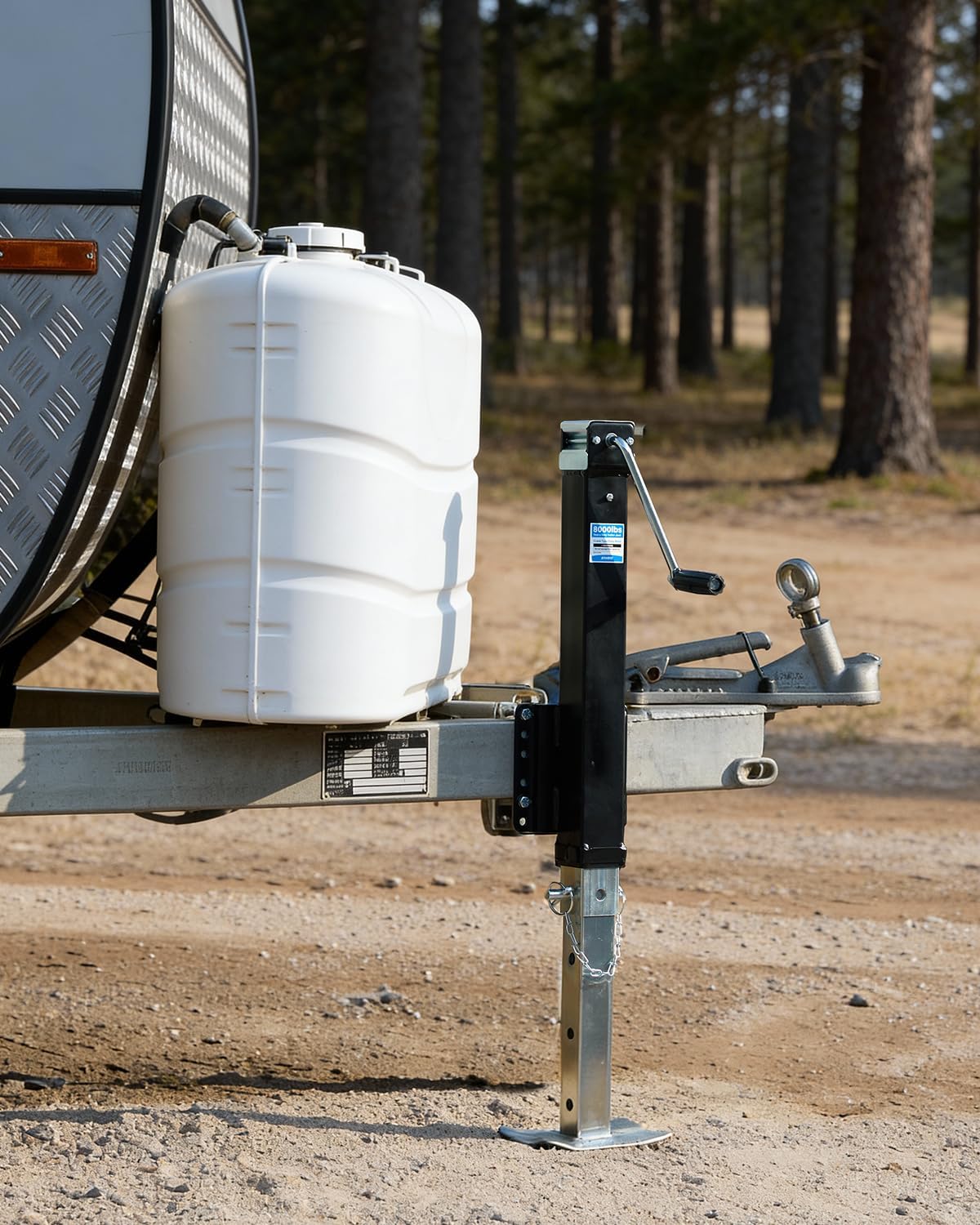 Kohree 8000 lbs Trailer Jack Heavy Duty, Bolt on Trailer Jack for Yacht, Boat, Horse, Utility Trailers, Adjustable RV Tongue Jack with Drop Leg & Ergonomic Handle