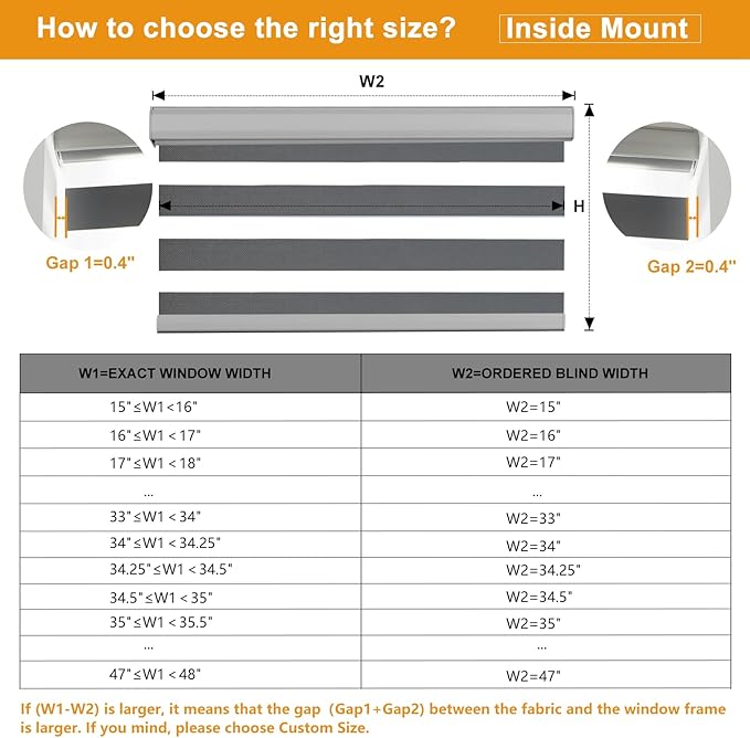Persilux Cordless Zebra Blinds for Windows Free-Stop Roller Window Shades Dual - Image 7
