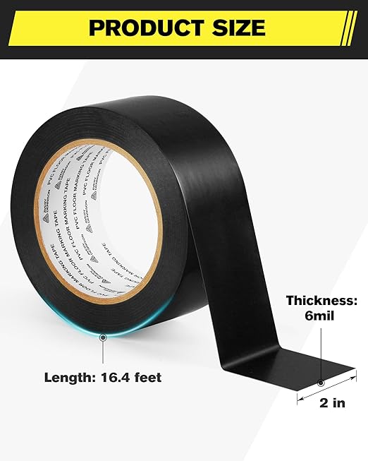 Floor Marking Tape, 2 in x 108 FT Strong Adhesive Caution Tape, High Durability - Image 6